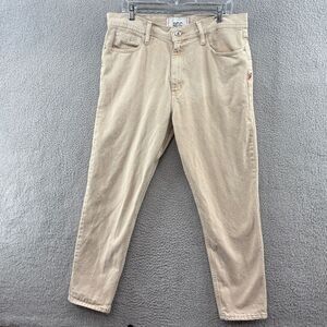 BDG Dad Slim Tapered Jeans 34x32 Beige Khaki Cotton Denim
